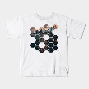 Hexagon city Kids T-Shirt